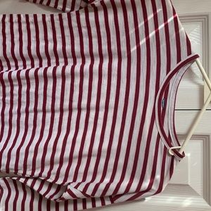 A long sleeve shirt. Red and white from Old Navy basically brand new.